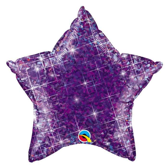 20 INCH STAR HOLOGRAPHIC PURPLE