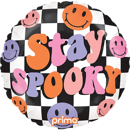 Round Stay Spooky Checker