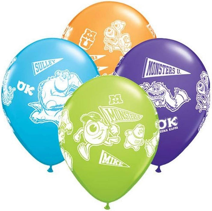 monsters inc balloon 11 inch ROUND MONSTERS UNIVERSITY WRAP — Balloon World Orlando