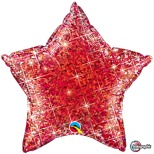 20 INCH STAR HOLOGRAPHIC - JEWEL RED
