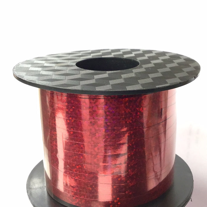 RIBBON 3/16 INCH HOLOGRAPHIC - RED (250 YDS)