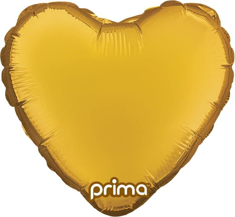 Prima 9" Gold Heart Balloon 6ct