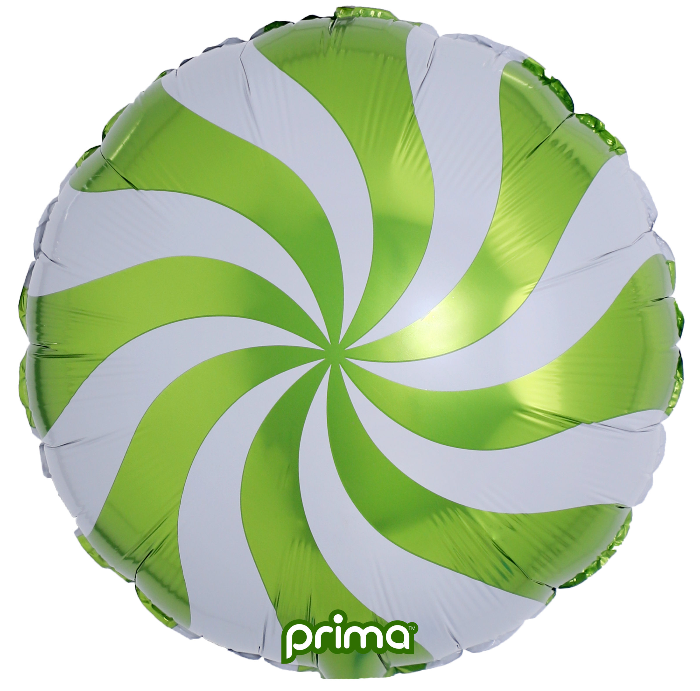 Prima 18” Lime Candy Swirl Balloon