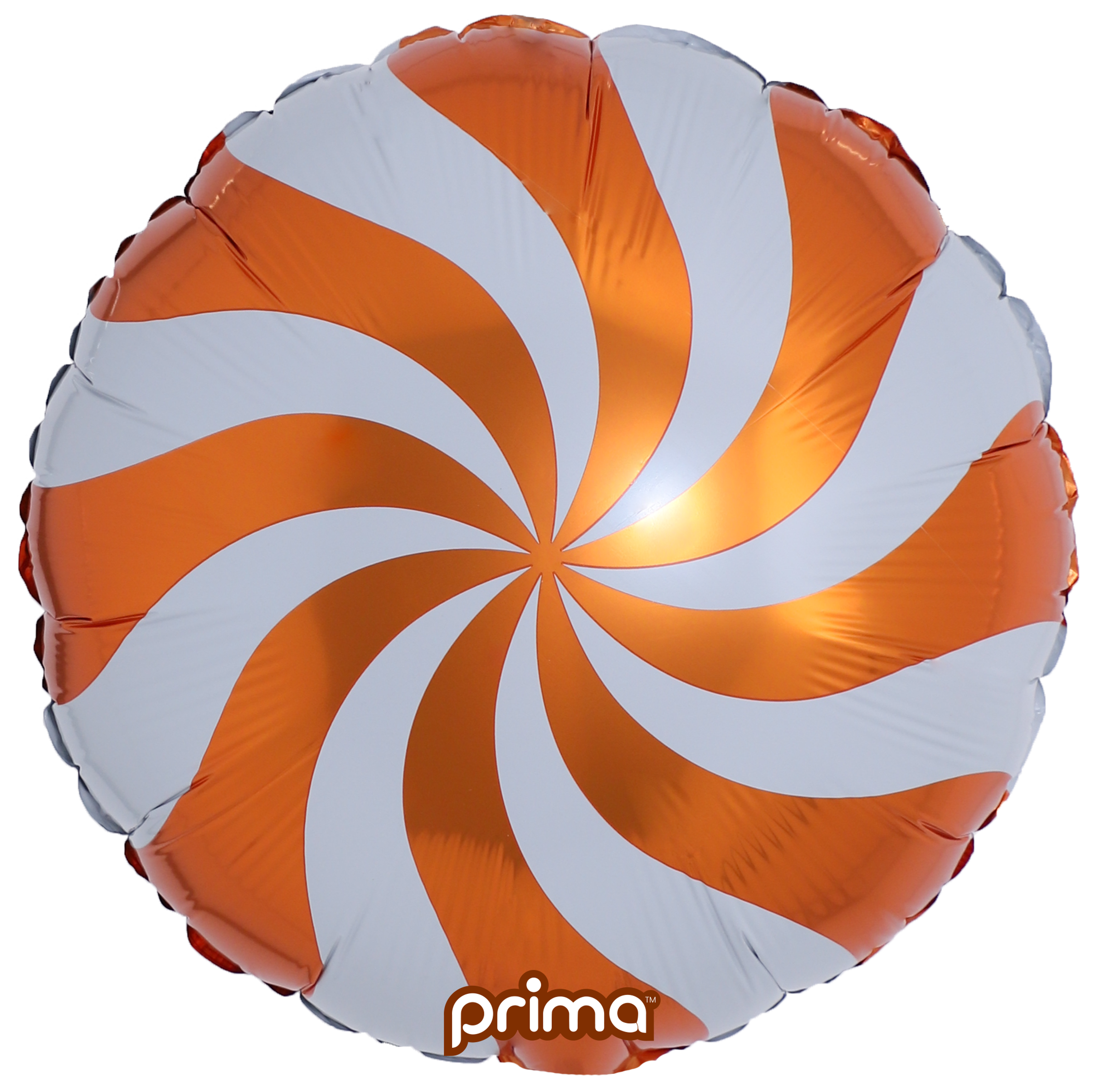 Prima 18” Orange Candy Swirl Balloon