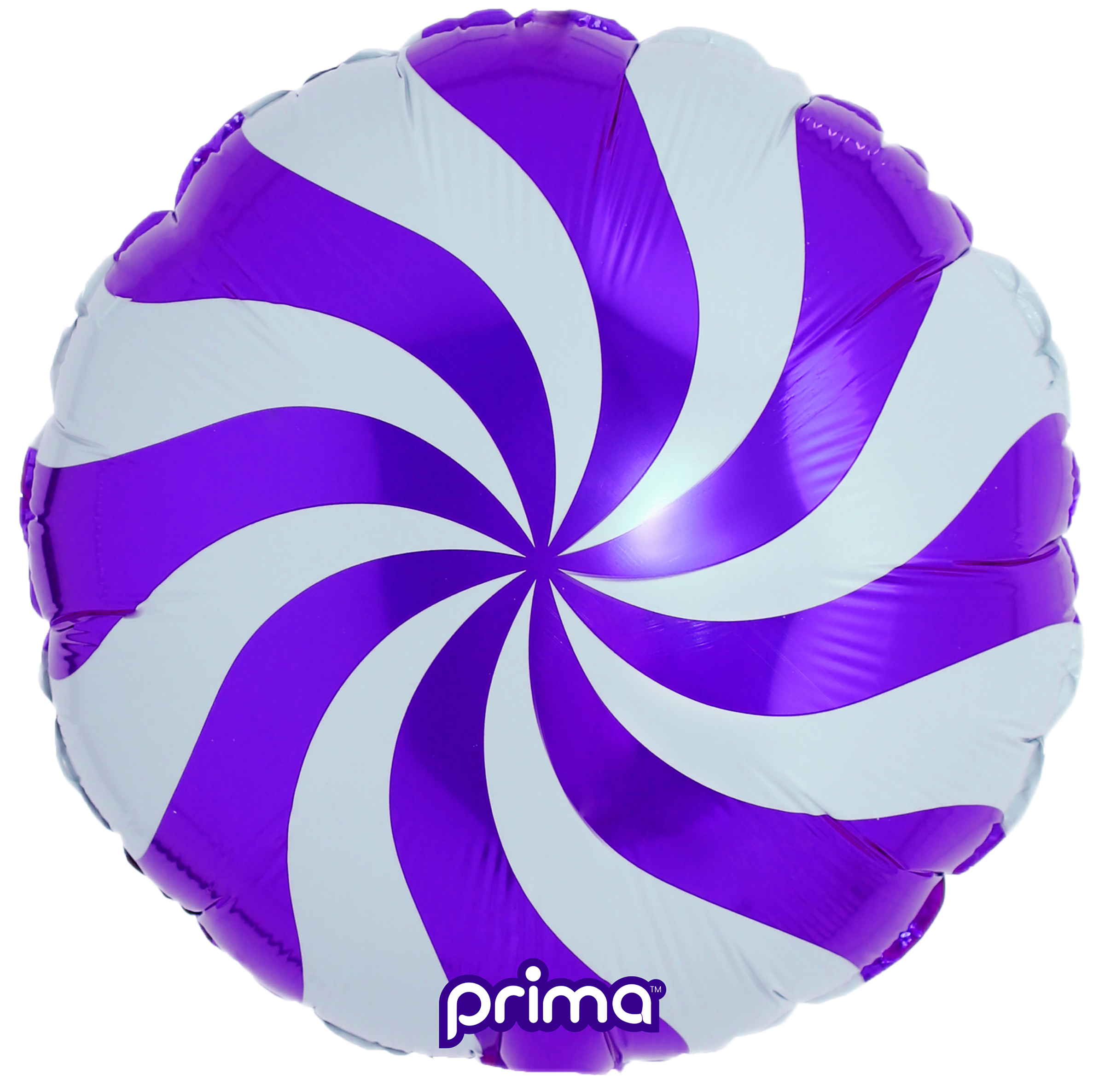 Prima 18” Purple Candy Swirl Balloon