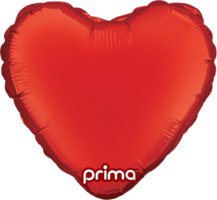 Prima 9" Red Heart Balloon 6ct