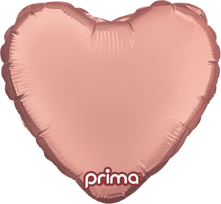 Prima 9" Rose Gold Heart Balloon 6ct