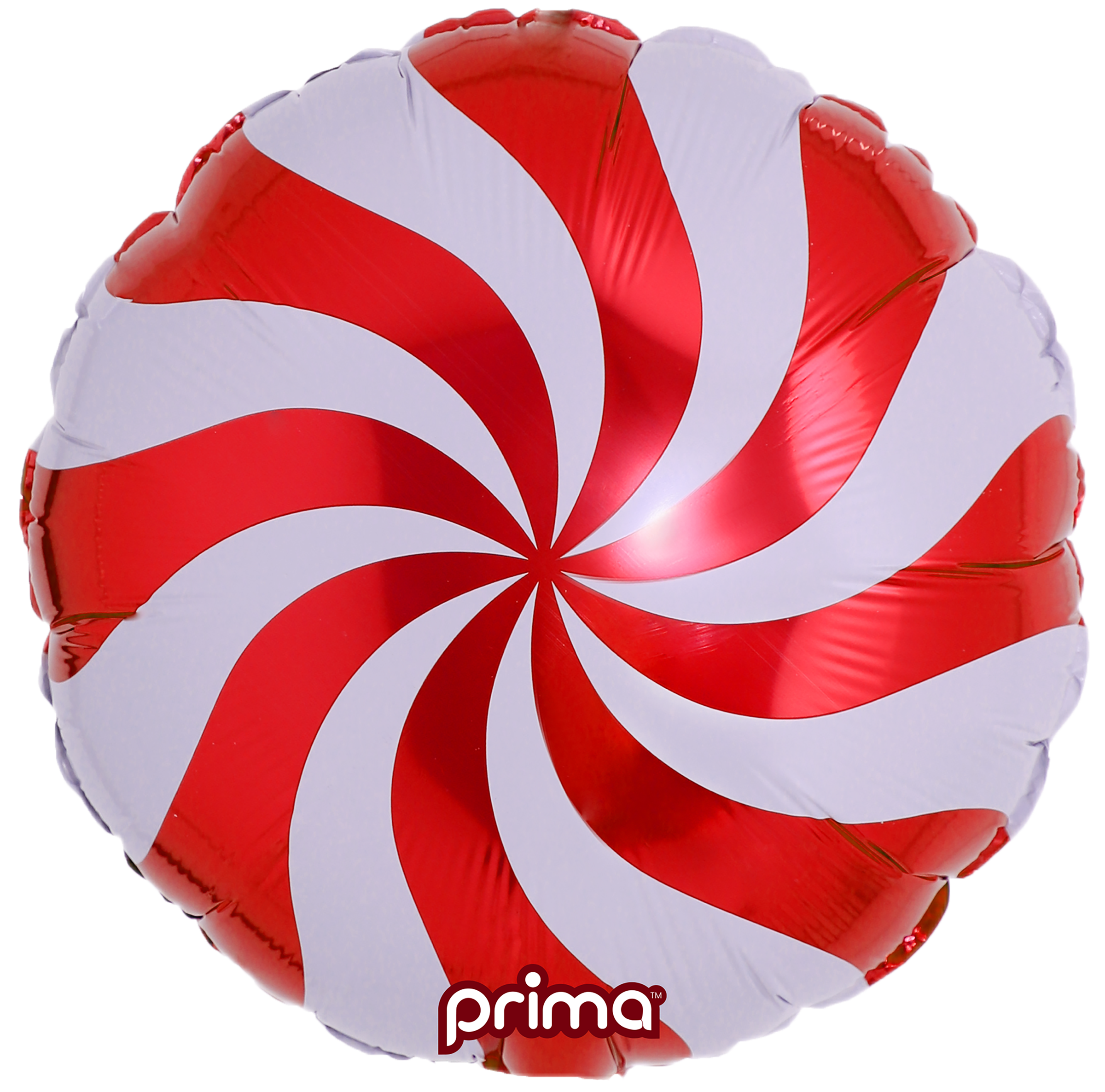 Prima 18” Red Candy Swirl Balloon