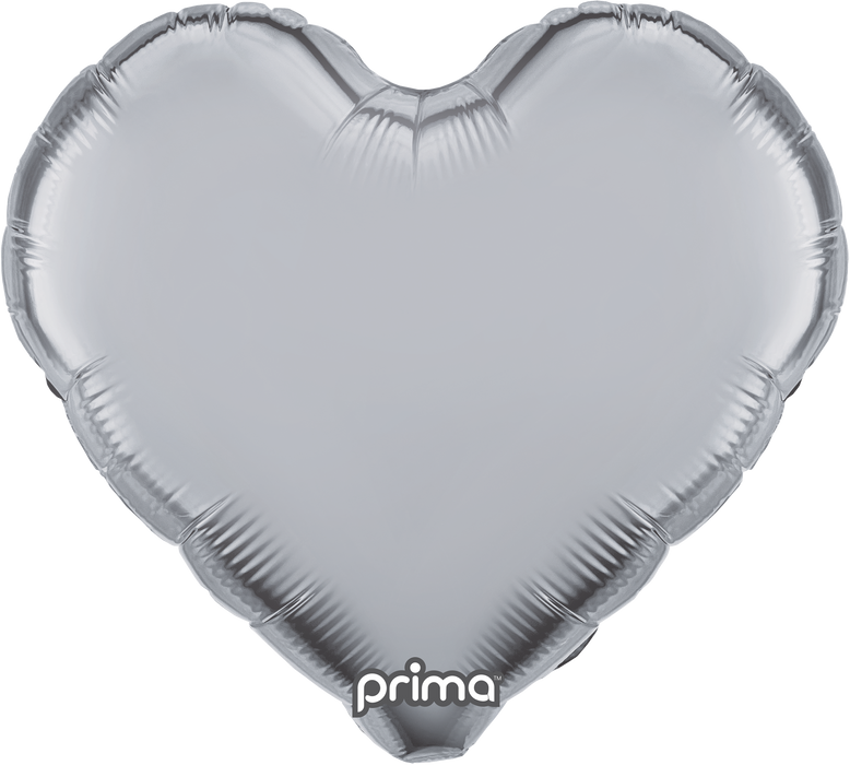 Prima 18" Silver Heart Balloon