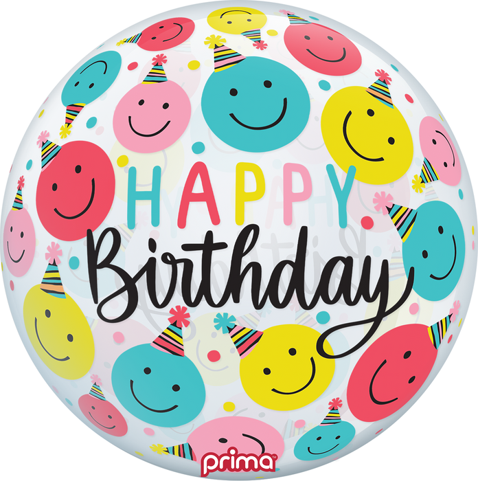 Prima 20” Smiley Party Hats Birthday Sphere Balloon