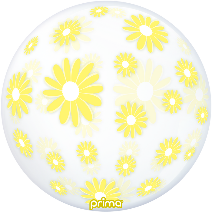Prima 20” Yellow Daisies Sphere Balloon