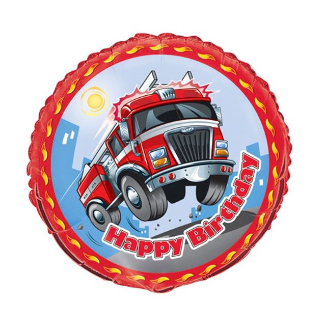 18 Inch Fast Fire Engine Foil Balloon