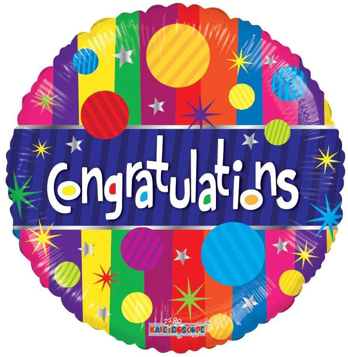 18" Colorful Dots Congratulations Foil