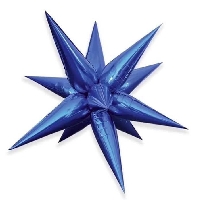 19 Inch Starburst Dark Blue Foil Balloon