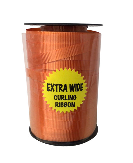 EXTRA WIDE Curling Ribbon - ORANGE 3/8” x 250yd