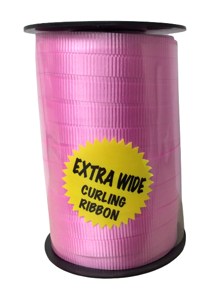 EXTRA WIDE Curling Ribbon - HOT PINK 3/8” x 250yd