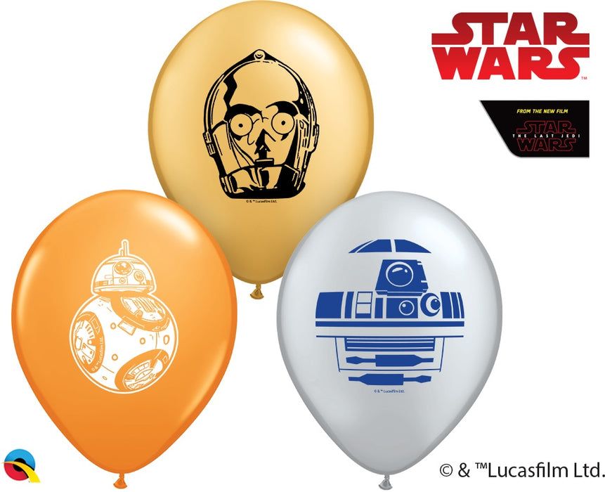 5" Star Wars Droids Latex Balloons 100 Count