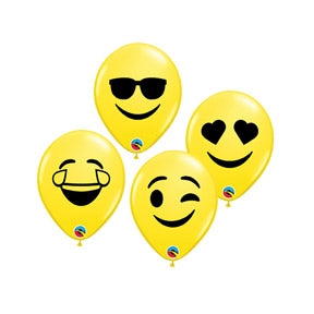 5inch round Smiley Faces Assortment- YELLOW