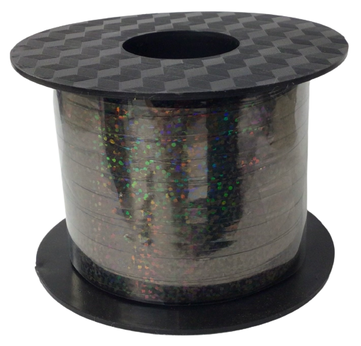 Curling Ribbon - GLITTERY BLACK 3/16” x 250yd