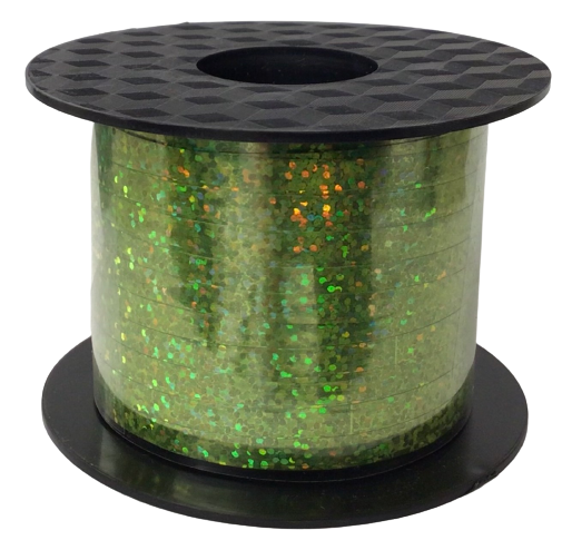 Ribbon - HOLOGRAPHIC LIME GREEN 3/16” x 250yd