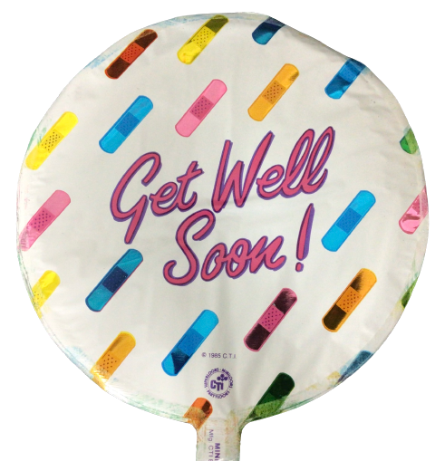 PIONEER mini-foil MINILOONS “Get Well Soon!” - WHITE