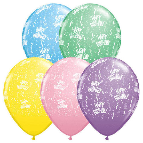 11 inch BIRTHDAY A ROUND - PASTEL ASSORTMENT