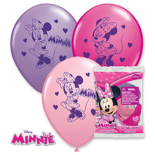 12 inch MINNIE MOUSE (6 PK)