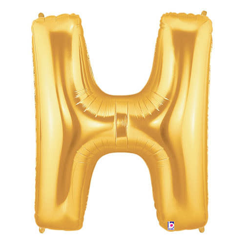 40 inch LETTER H - GOLD MEGALOON