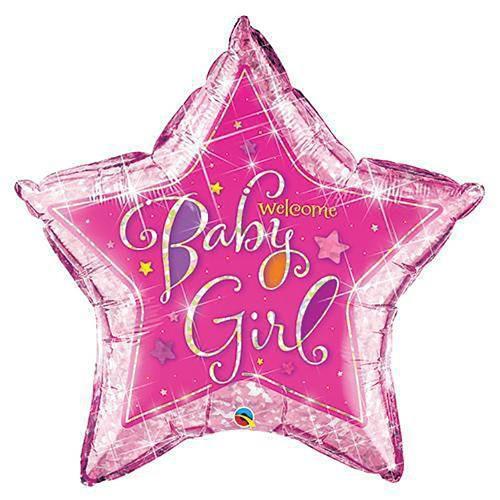 36 inch WELCOME BABY GIRL STARS