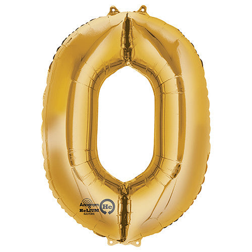 34 inch NUMBER 0 - QUALATEX - GOLD